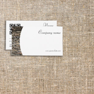 Visita Fotografia de pedra minimalista QR Cartão de visit