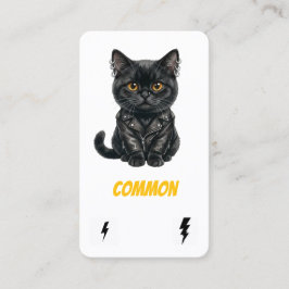 Visita Gato Punk Comum Cartão de Colecionador - Black Reb