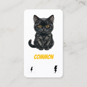 Visita Gato Punk Comum Cartão de Colecionador - Black Reb