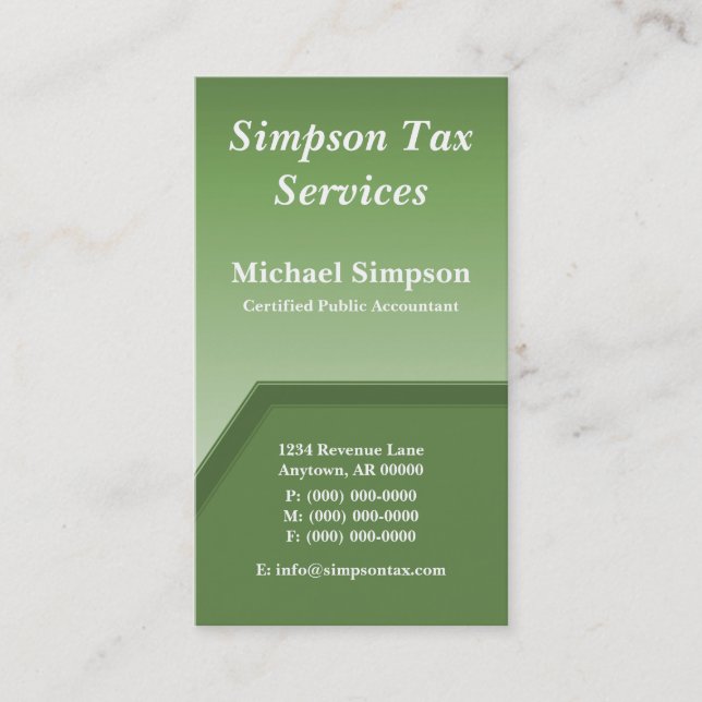 Visita Geo Tech Cartão de visita, Clover Green (Frente)