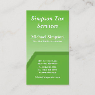 Visita Geo Tech Cartão de visita, Kelly Green