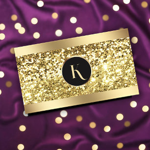 Visita Glamorous Dourado Glitter Makeup Artist Cartão de