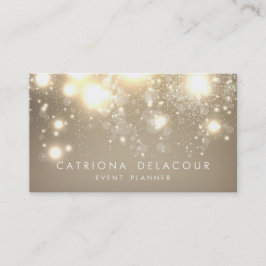 Visita Glitter Dourado Elegante Bokeh Luxe Cartão de visi