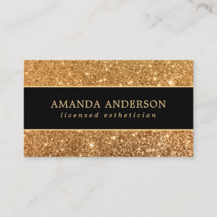 Visita Glitter Dourado Elegante Na moda Faux  Cartão de 
