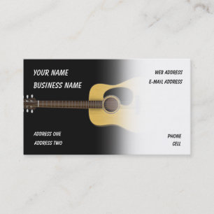 Visita Guitarra acústica - cartão de indústria musical