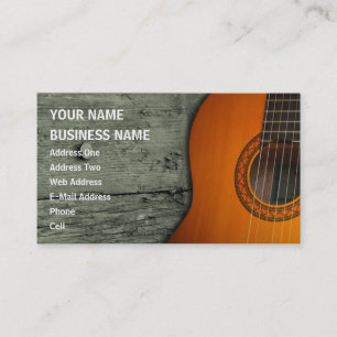 Visita Guitarra acústica - cartão de indústria musical