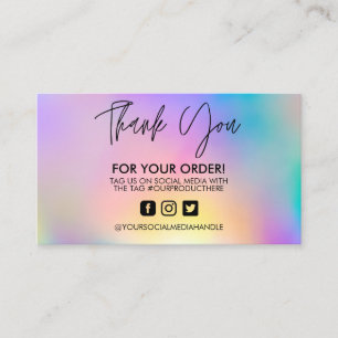 Visita Holográfico Obrigado Trendy Salon Cartão de visi