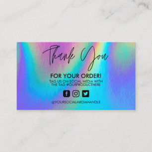 Visita Holográfico Obrigado Trendy Salon Cartão de visi