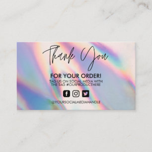 Visita Holográfico Obrigado Trendy Salon Cartão de visi