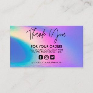 Visita Holográfico Obrigado Trendy Salon Cartão de visi