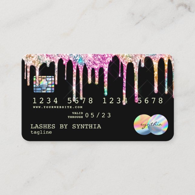 Visita Holograph Reduz Cartão de Crédito Moderno (Frente)