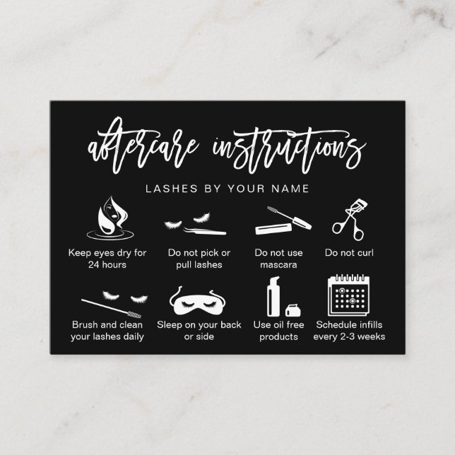 Visita Ícones modernos de extensões de pestanas do cartão (Frente)