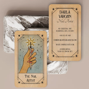 Visita Ilustração do Cartão de Tarot do Artista de Unhas