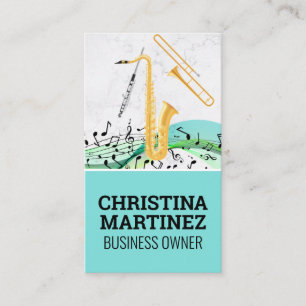 Visita Instrumentos Musicais   Notas Musicais Cartão de 