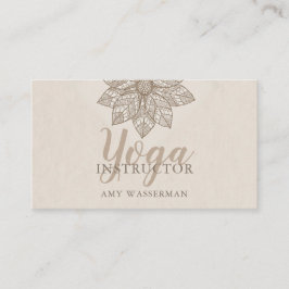 Visita Instrutor de Yoga Moderno Lotus Flower Cartão de v