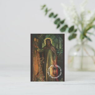 Visita Jesus Luz do Cartão de oração do Mundo