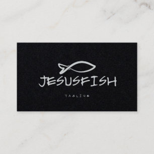 Visita Jesus modelo de cartão de negócios FISH