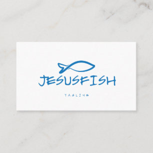 Visita Jesus modelo de cartão de negócios FISH