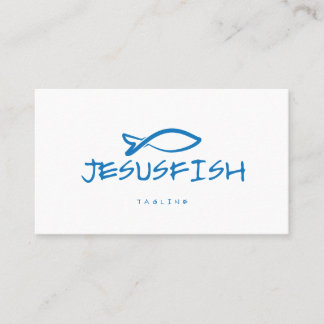 Visita Jesus modelo de cartão de negócios FISH