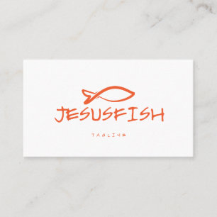 Visita Jesus modelo de cartão de negócios FISH