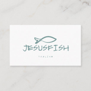 Visita Jesus modelo de cartão de negócios FISH