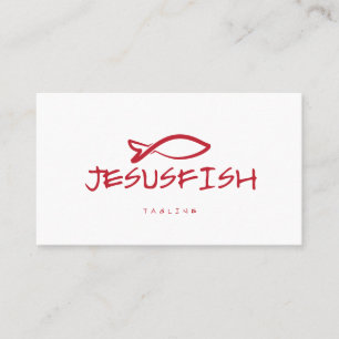 Visita Jesus modelo de cartão de negócios FISH