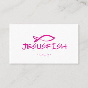 Visita Jesus modelo de cartão de negócios FISH