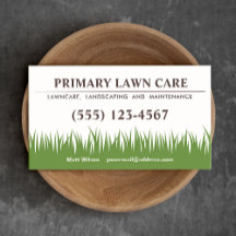 Lawn Care Landscaping Services Grass Cartão de vis