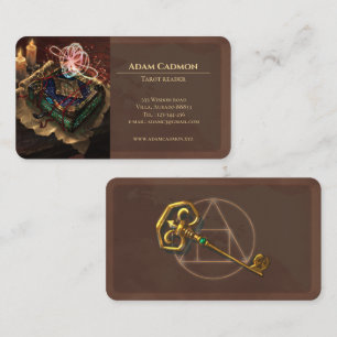 Visita Leitor de tarot mágica arte esotérica Cartão de Vi