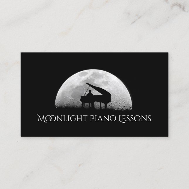 Visita Lições de Piano, Música, Instrumentos Cartão de vi (Frente)