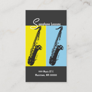Visita Lições Saxofônicas, Instrutor, Cartão de visit