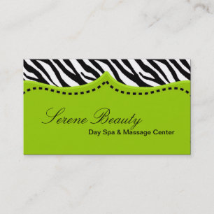 Visita Limão Gree Zebra Print Animal Patterno Cartão de v
