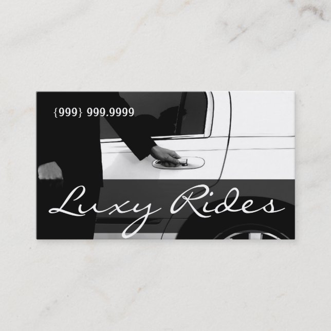 Visita Limousines Limo Car Services Driver Cartão de visi (Frente)
