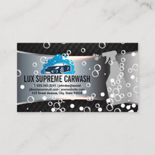Visita Limpar logotipo de lavagem automática Cartão de
