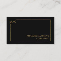 Linhas geométricas Douradas limpas no Cartão de vi