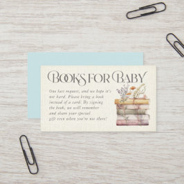 Visita Livros Azuis Florais de Aquarela para Cartão Bebê