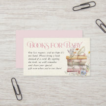 Livros Floral de Aquarela para Cartão Bebê