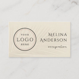 Visita Logotipo comercial QR Code Tropical Palm Cartão de