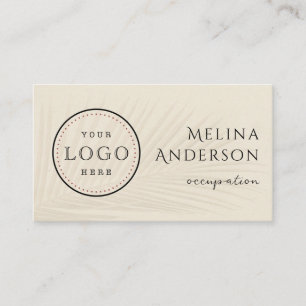 Visita Logotipo comercial QR Code Tropical Palm Cartão de