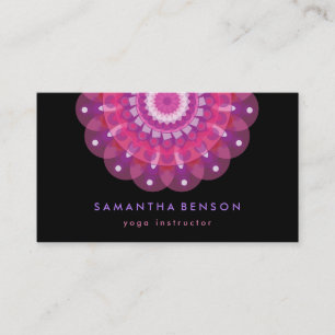 Visita Logotipo da Flor Elegante Lotus Yoga Cartão de vi
