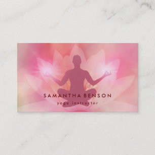 Visita Logotipo da Flor Elegante Lotus Yoga Cartão de vi