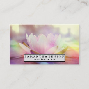 Visita Logotipo da Flor Elegante Lotus Yoga Cartão de vis