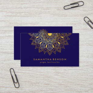 Visita Logotipo da Flor Elegante Lotus Yoga Cartão de vis