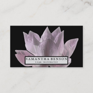 Visita Logotipo da Flor Elegante Lotus Yoga Cartão de vis
