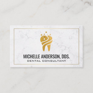 Visita Logotipo da indústria dentária Marble Cartão de