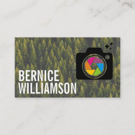 Visita Logotipo da lente da câmera | Forrest Cartão de vi