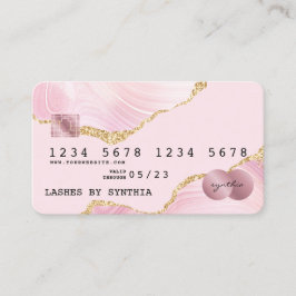 Visita Logotipo de adição do Cartão de Crédito Rosa-Blush