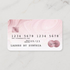 Visita Logotipo de adição do Cartão de Crédito Rosa-Blush