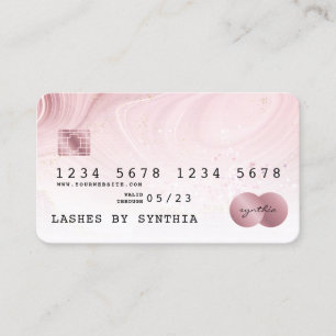 Visita Logotipo de adição do Cartão de Crédito Rosa-Blush