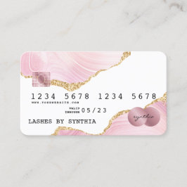 Visita Logotipo de adição do Cartão de Crédito Rosa-Blush